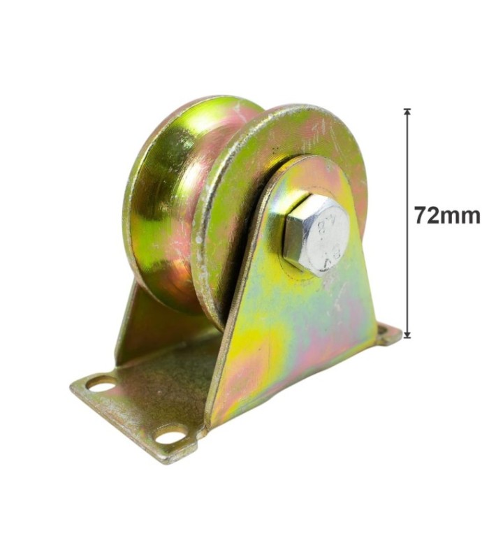 RUEDA METAL CON BASE  U  72MM 250KG