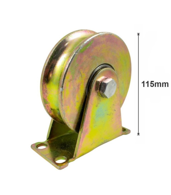 RUEDA METAL CON BASE  U  115MM 500KG