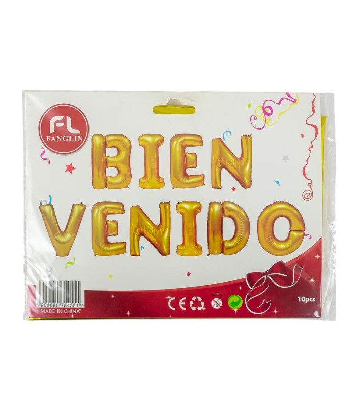 Globo letra bienvenido