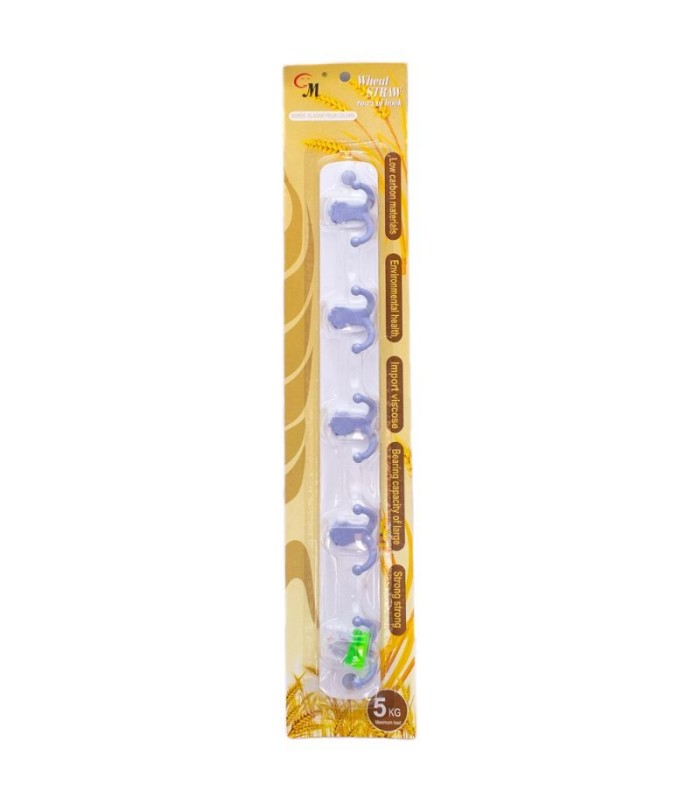 Gancho de plastico 5 cabezas