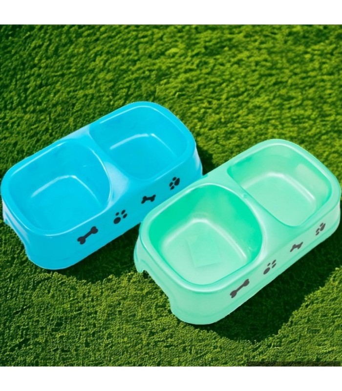 Plato para mascota 2 divisorias 24cm