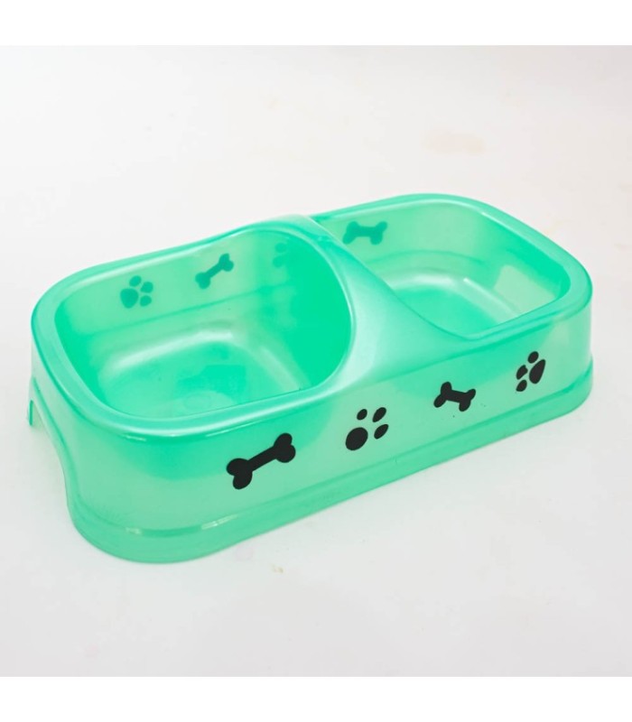 Plato para mascota 2 divisorias 24cm