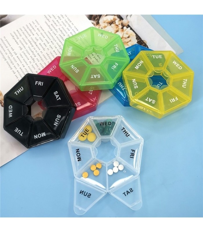 Pastillero con 7 compartimientos