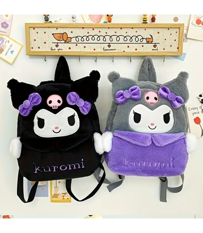 MOCHILA PELUCHE KUROMI 34x28CM
