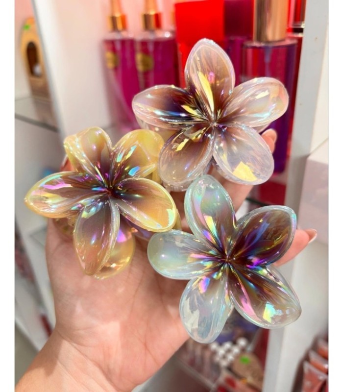 PINZA FLOR METALIZADO 8CM