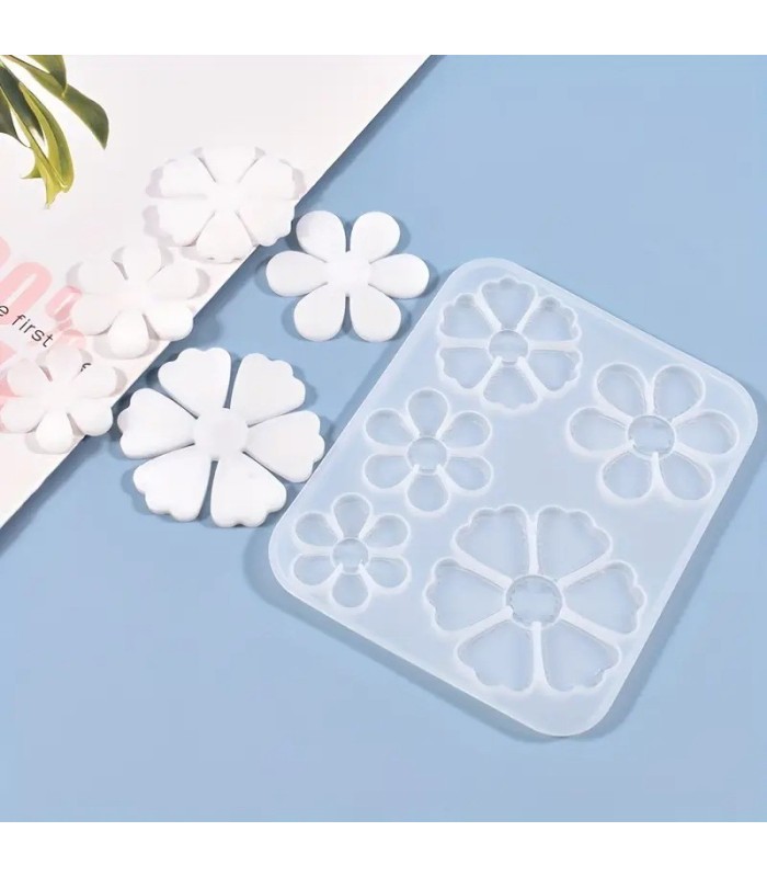 Molde silicona mix de tamaños flor 10x12.4cm