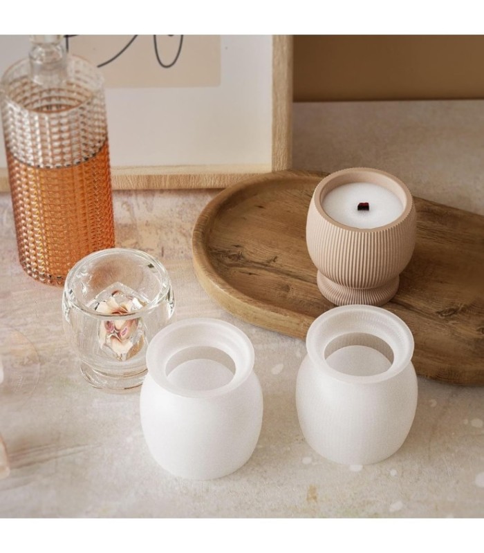 Molde silicona copa rayas verticales 6.7x6.8cm