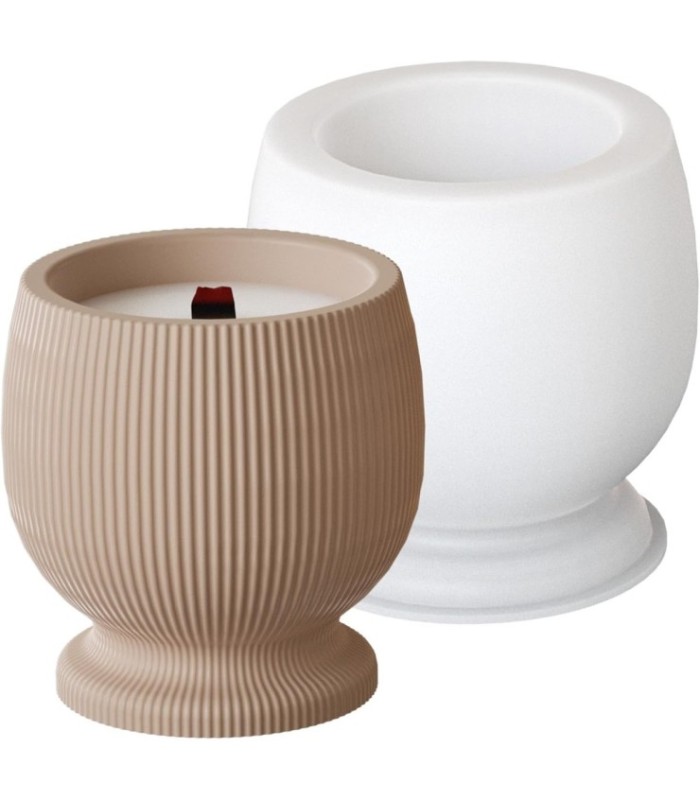 Molde silicona copa rayas verticales 6.7x6.8cm