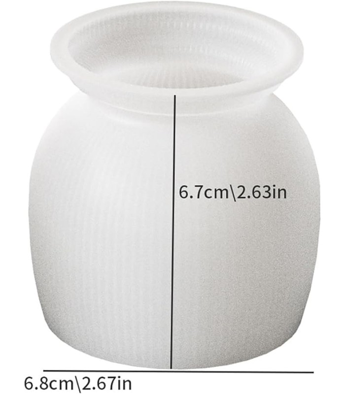 Molde silicona copa rayas verticales 6.7x6.8cm