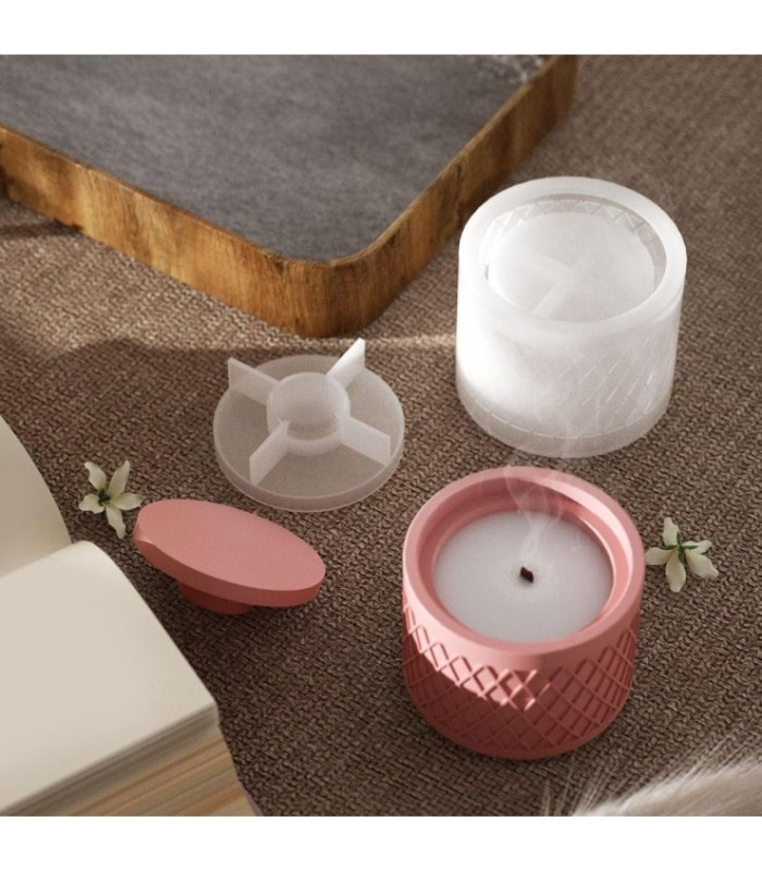 Molde silicona frasco con tapa 7.5x9.5cm