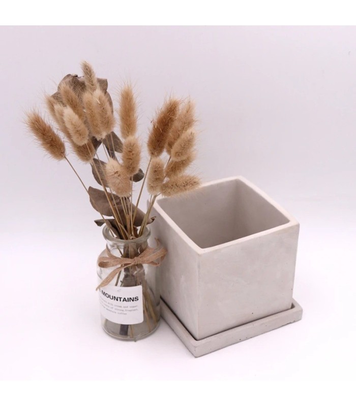 Molde silicona maceta cuadrado con base