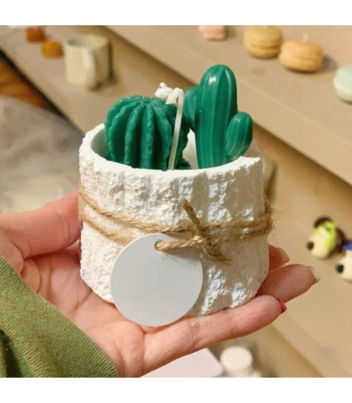 Molde silicona maceta forma tronco 9.2x5.5cm