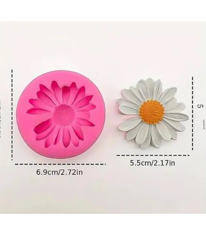 Molde silicona flor margarita 7cm