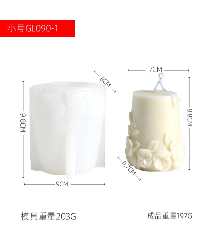 Molde de silicona flor de ratan 9.8x9cm