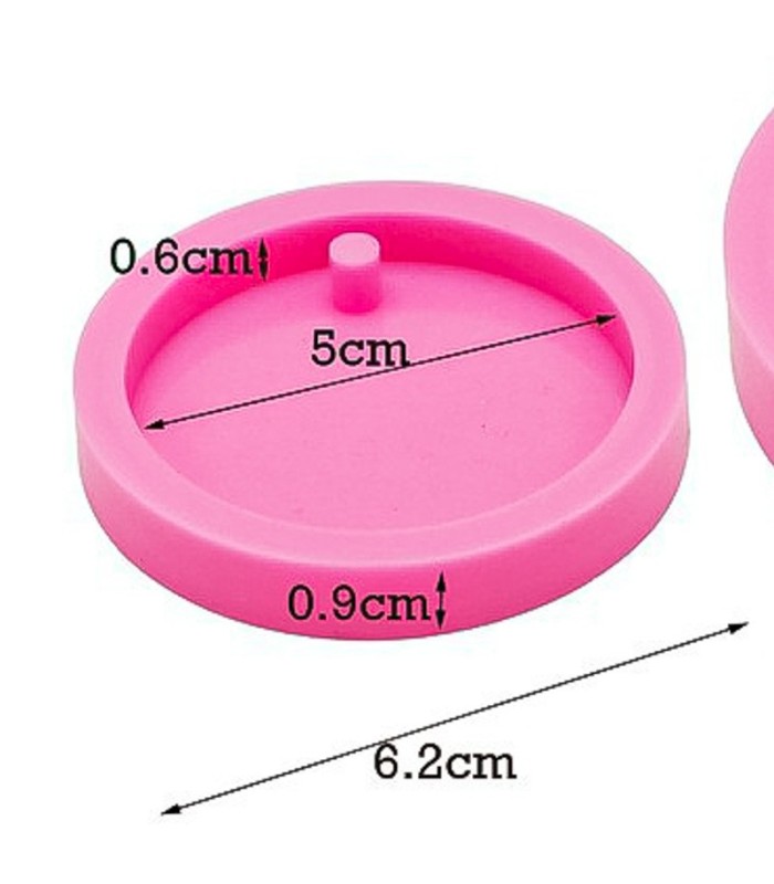 Molde de silicona colgante circular 5.8cm
