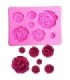 Molde de silicona capullo de rosa 7 div. 8.3x6.2cm