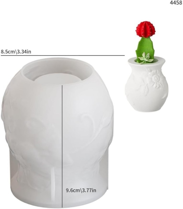 Molde de silicona florero 8.5x9.6cm