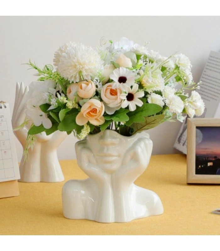 Molde silicona maceta medio rostro 11x12cm