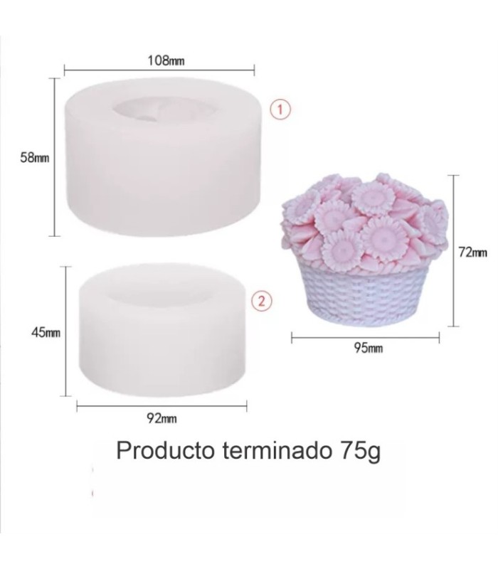 Molde silicona alhajero con tapa
