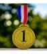 MEDALLA METALICA PUESTO 1 ORO 6.5CM