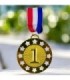 MEDALLA METALICA ESTRELLA PUESTO 1 ORO 6.5CM