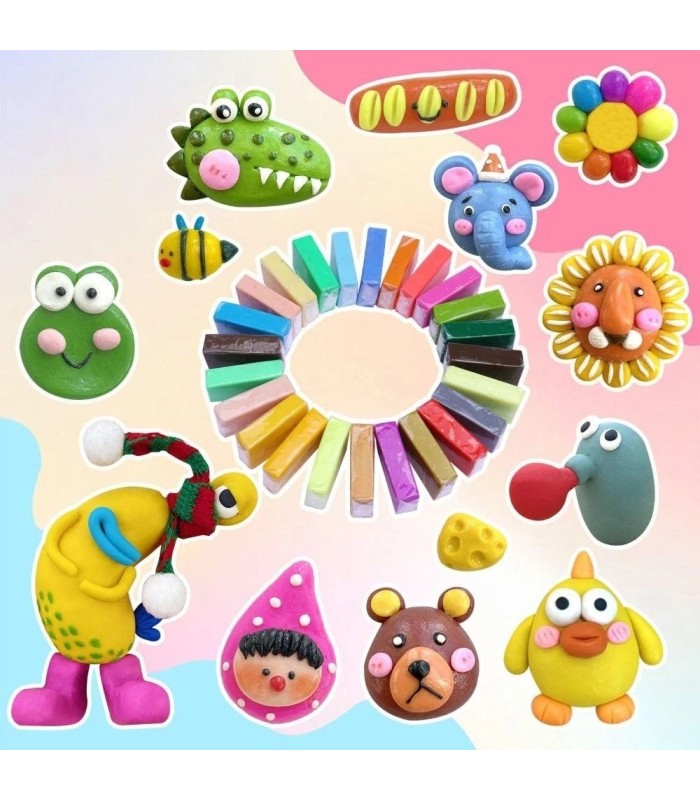 Masilla polymero de 24 colores