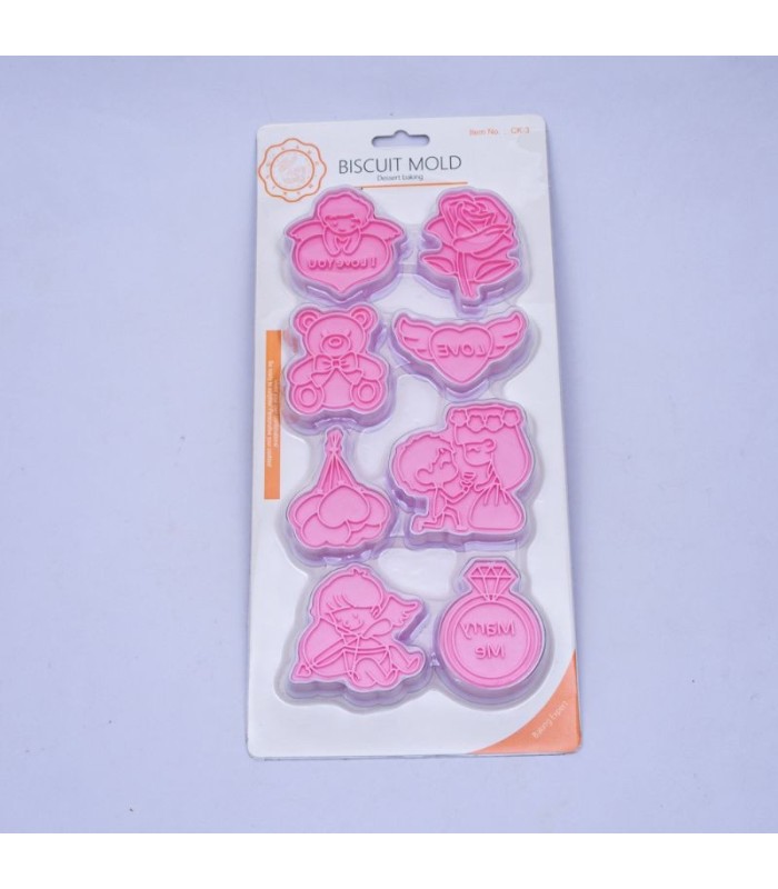 Molde para galleta diseño surtido 8pc