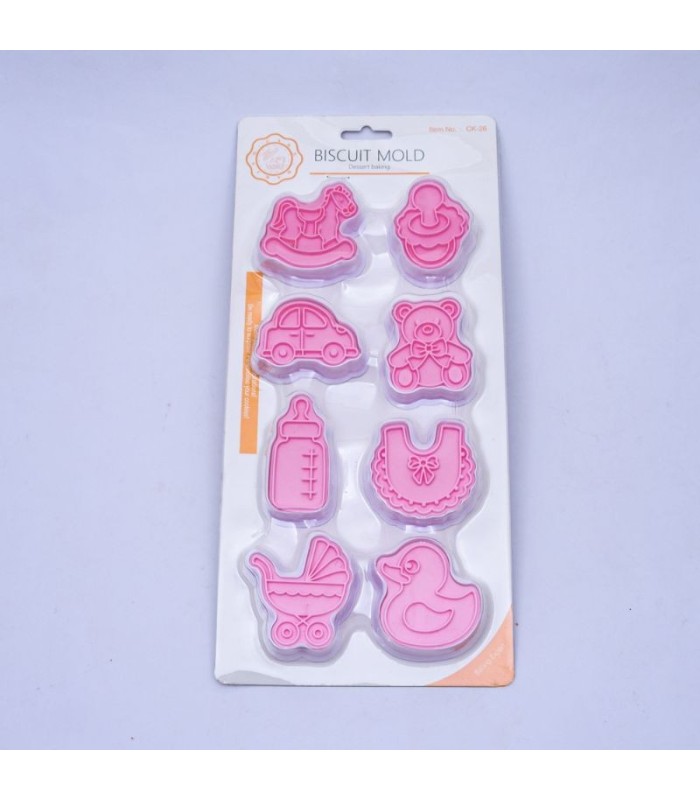 Molde para galleta diseño surtido 8pc