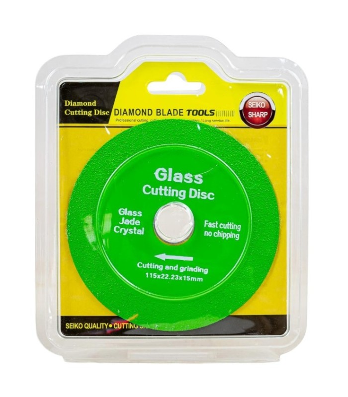 DISCO CORTE DIAMANTADO VIDRIO 115x22,23MM