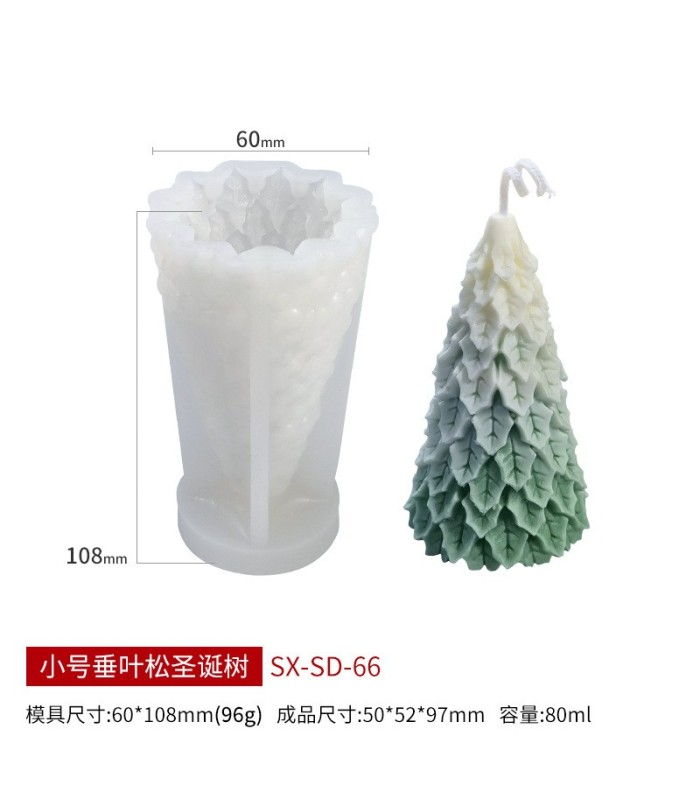 Molde de silicona árbol navideño 10.8x6cm