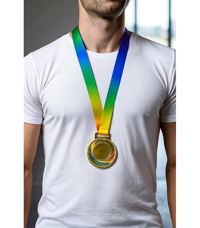 MEDALLA METALICA ORO 7CM