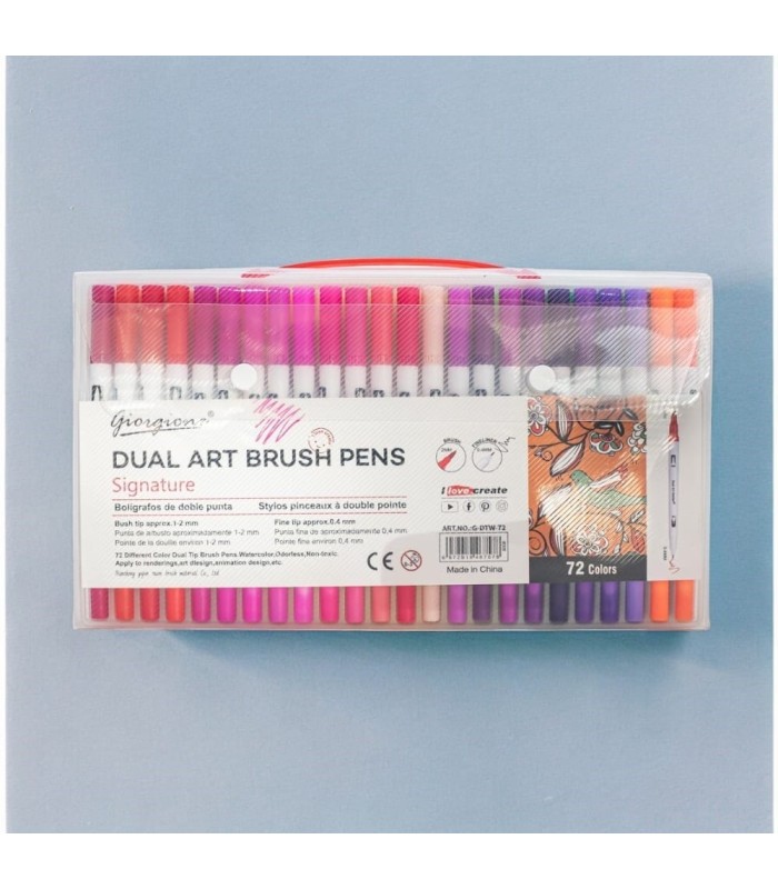 Pincel doble punta 72pc giorgione