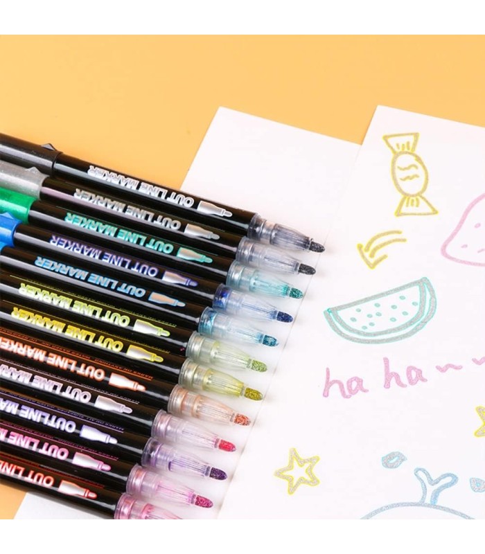 Marcador metalizado 12pc giorgione