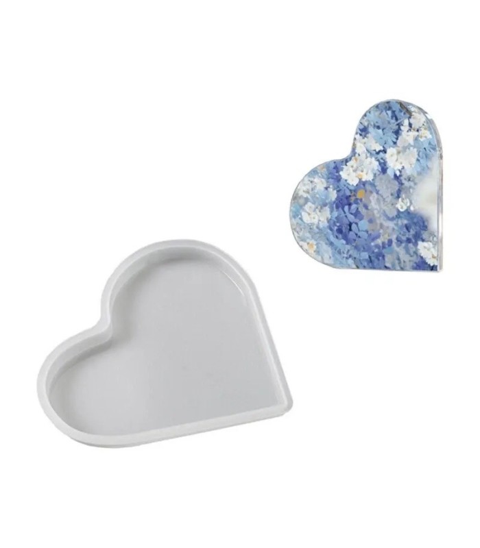 Molde silicona porta vaso corazon 19x16.5x1.2cm