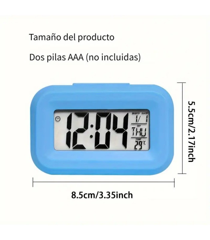 RELOJ DIGITAL CON ALARMA CONFORT