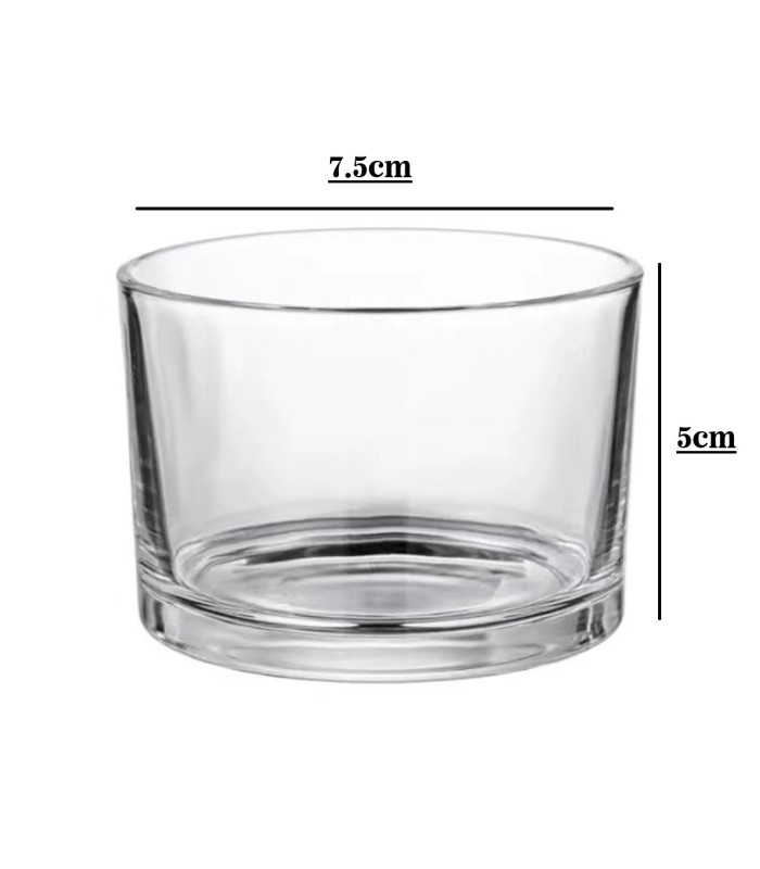 Frasco de vidrio cilindro 7.5x5cm 140ml