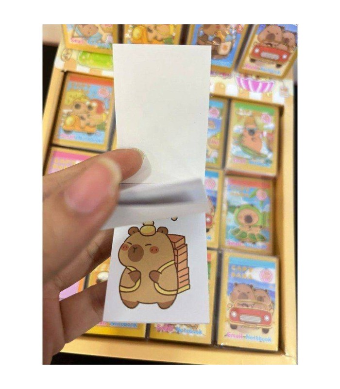 Anotador sticker surtido capibara 48pc