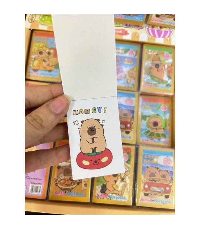 Anotador sticker surtido capibara 48pc
