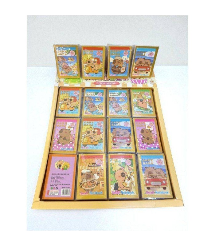 Anotador sticker surtido capibara 48pc