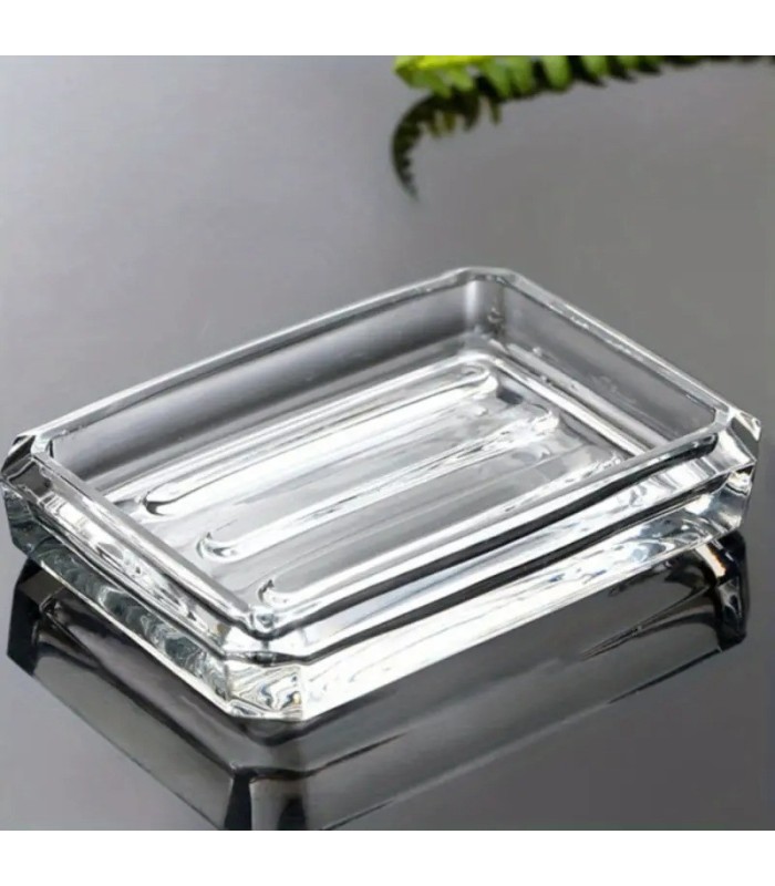 JABONERA RECTANGULAR TRANSPARENTE 12.2x8.5CM