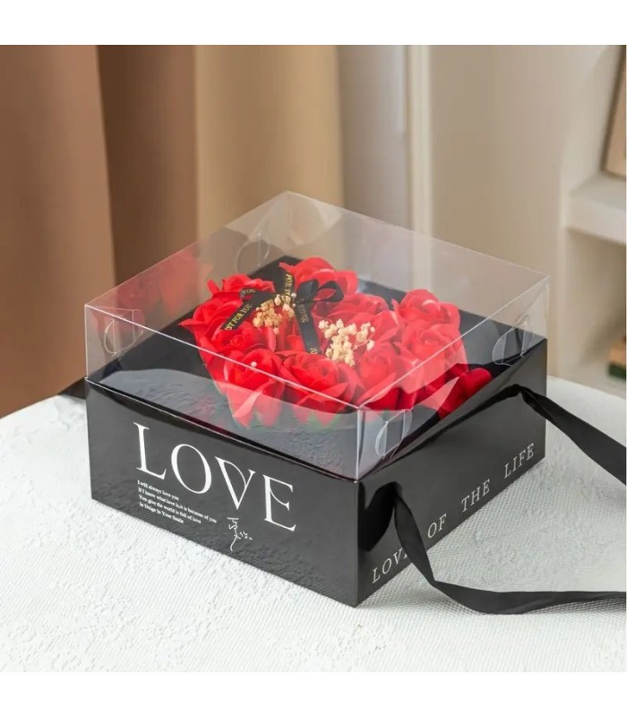 CAJA CORAZON VISOR ELEVADO 2PC 23x23x15CM