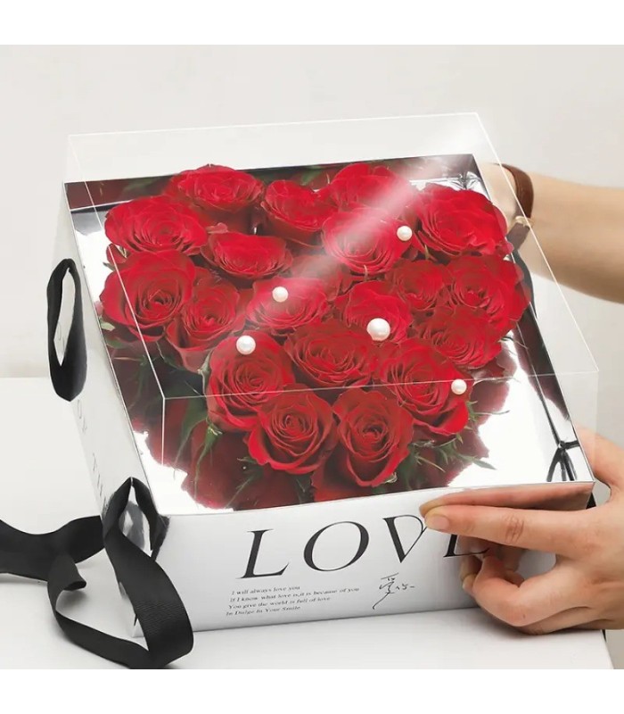 CAJA CORAZON VISOR ELEVADO 2PC 23x23x15CM