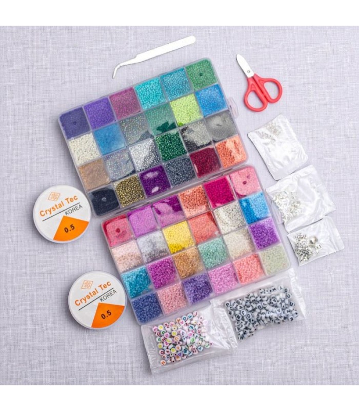 Set de cuenta con accesorio 48colores, 2 set + acc