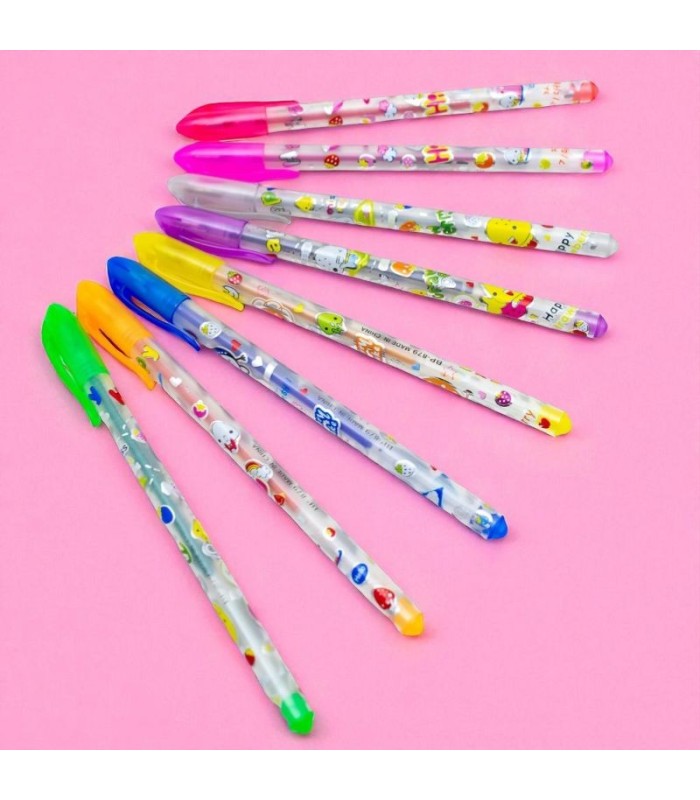 Bolígrafo flúor 8 piezas