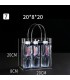 Bolsa transparente con boton 20x20x8cm