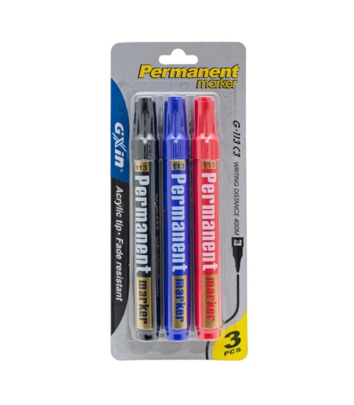 Marcador permanente 3 piezas