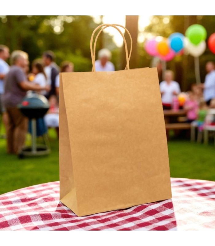 Bolsa de regalo marron  28x21cm