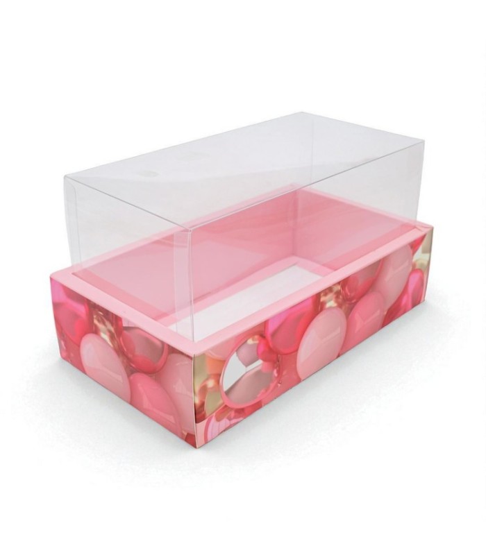 Caja con visor elevado diseño globo 25x14x14cm