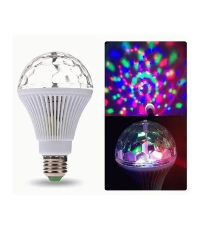 Foco LED giratorio con luces de discoteca