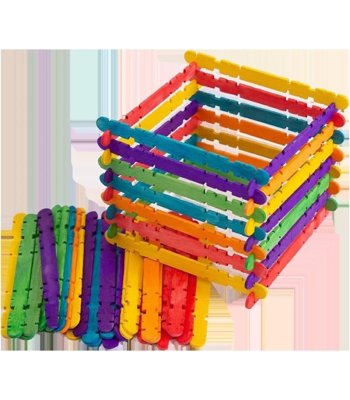 PALITO DE HELADO COLORIDO 50PC